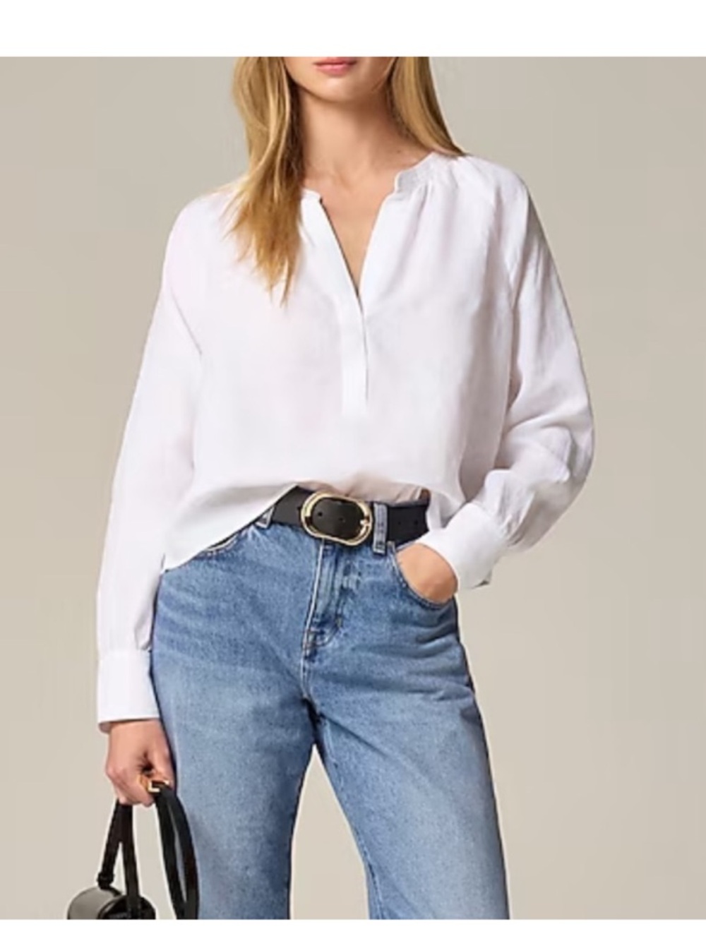 J Crew Cabana Linen Top Size Medium